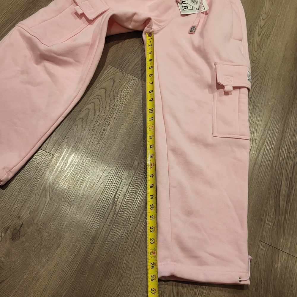Pro Club Women's Heavy Fleece Cargo Long Pants Pink Size Extra Small- Brand-new! - Picture 8 of 10
